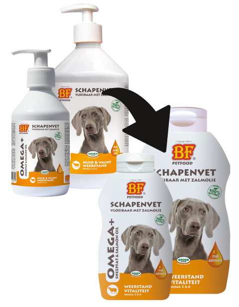 BF Petfood Vloeibaar Schapenvet voor de hond