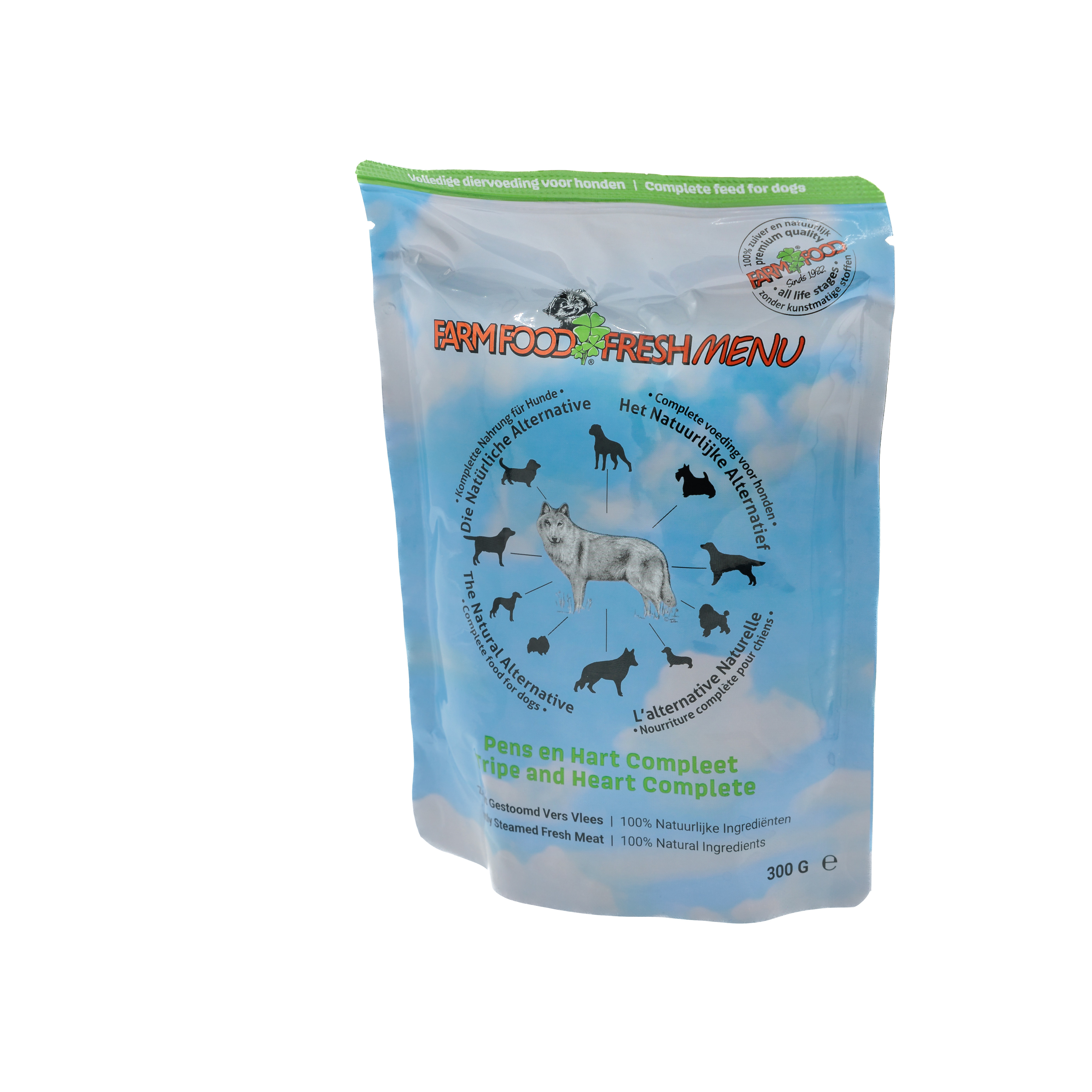 Farm Food Fresh Menu runderpens met hart natvoer hond (zakjes 300g)