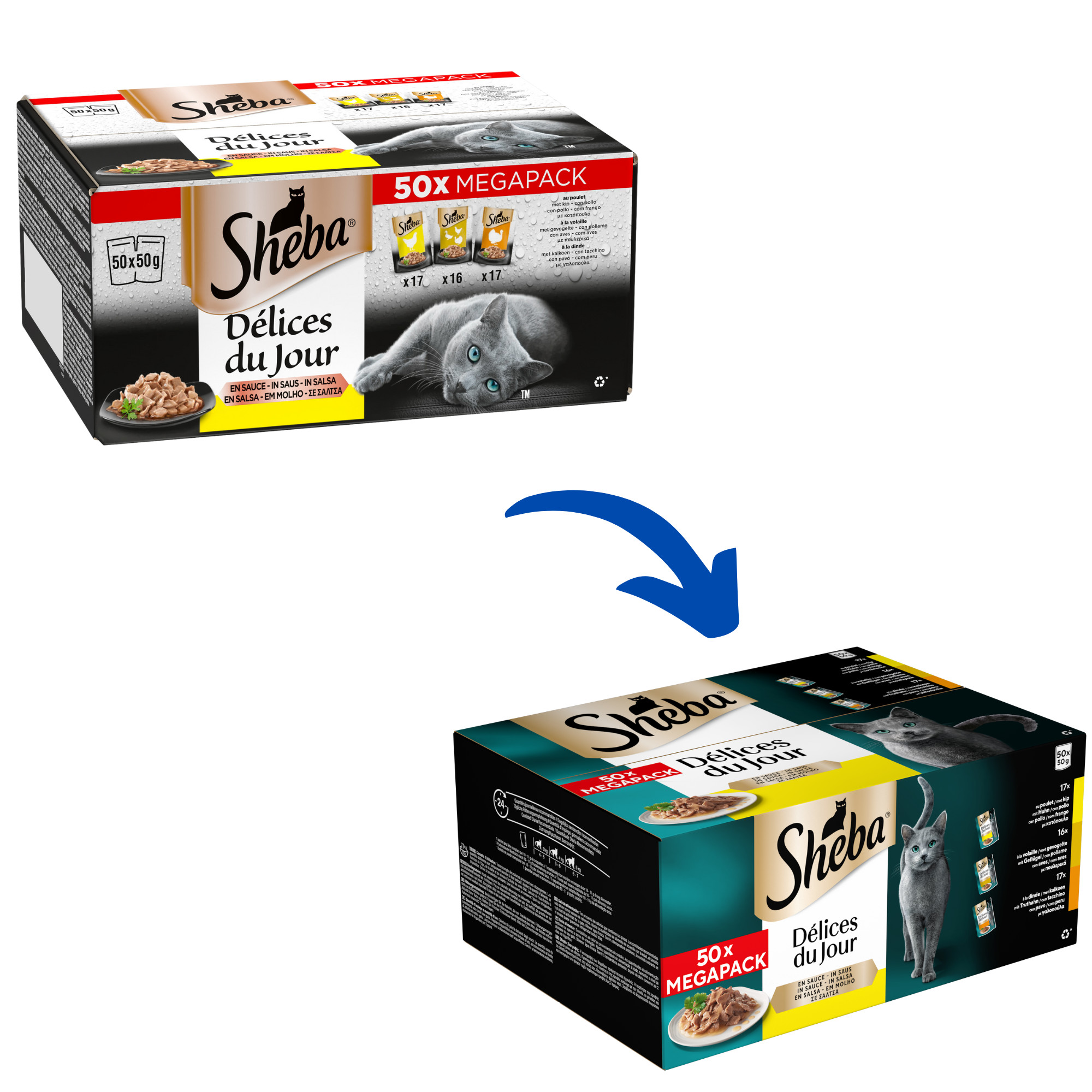 Sheba Délices du Jour Gevogelte Selectie in saus (50g)