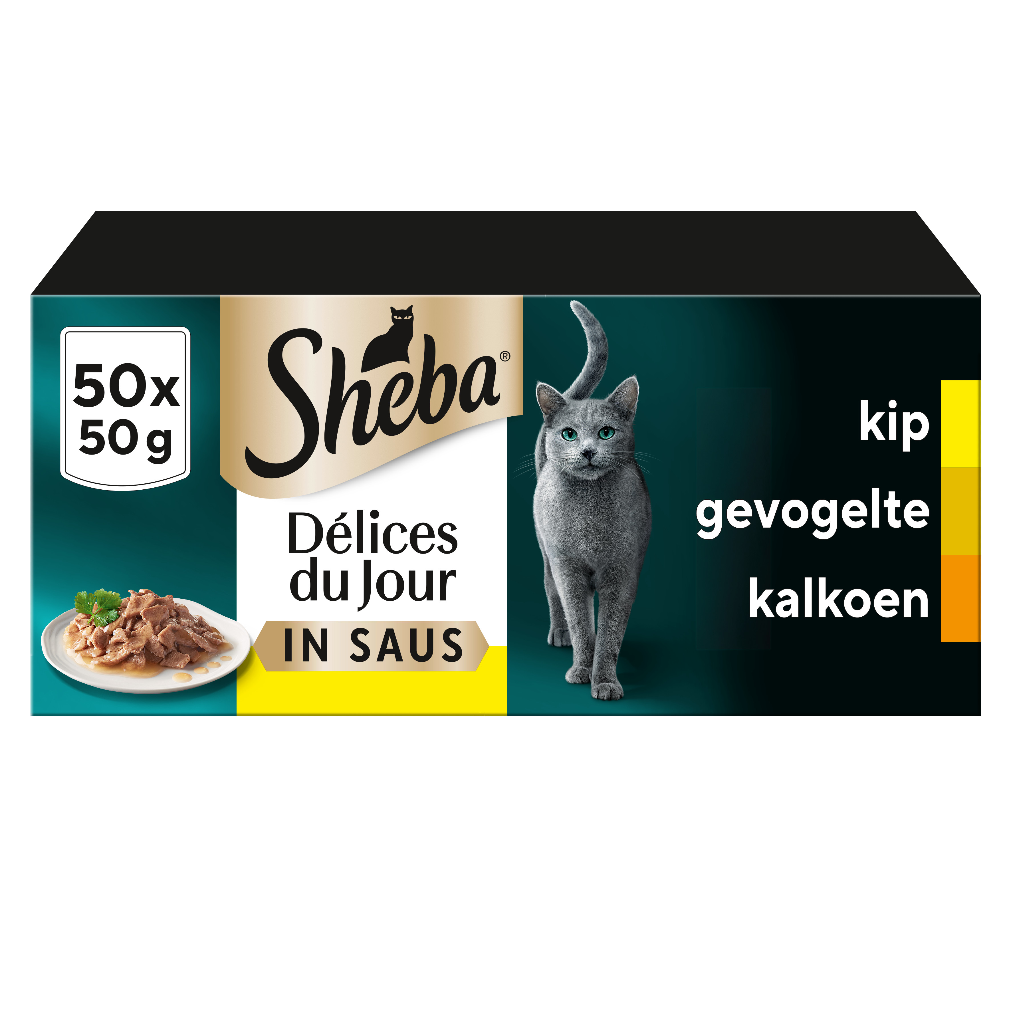 Sheba Délices du Jour Gevogelte Selectie in saus (50g)