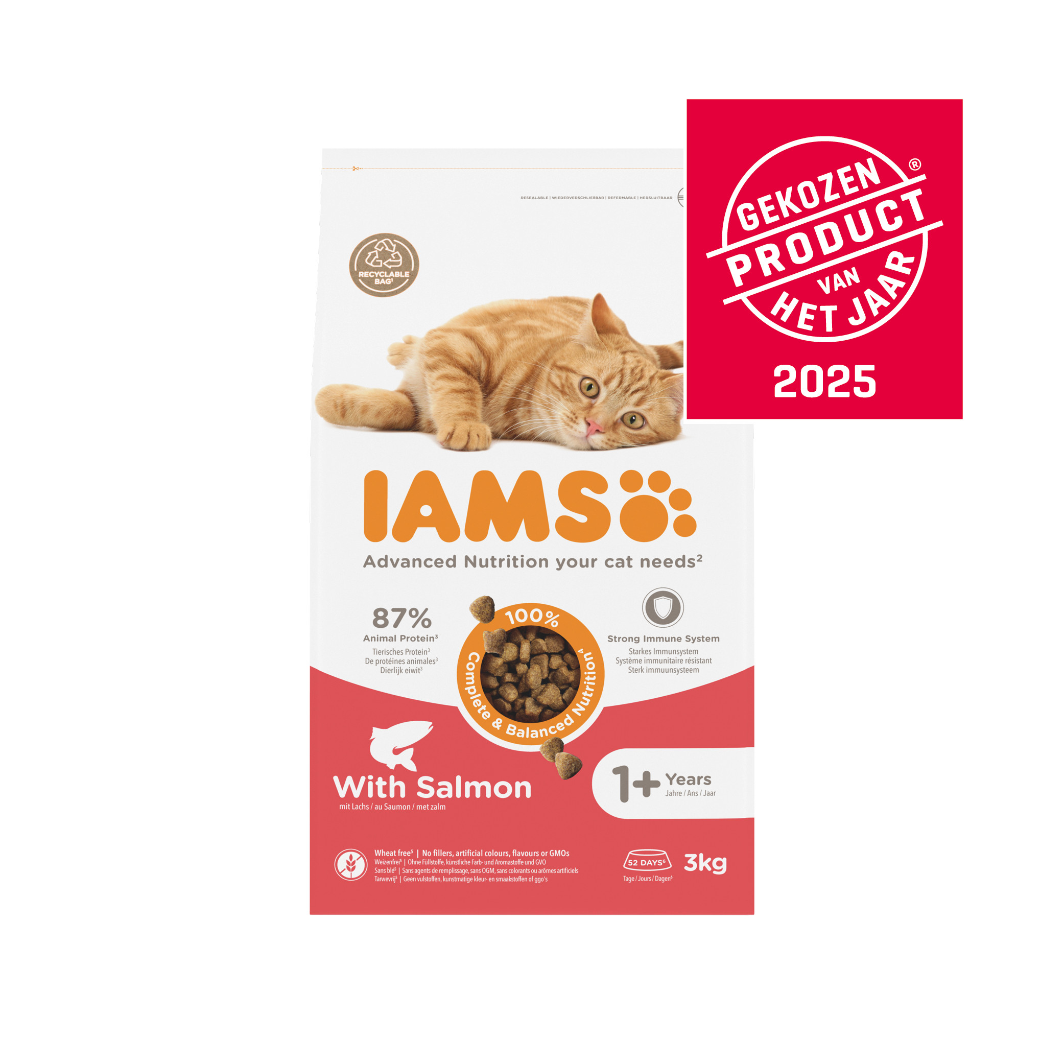 Iams For Vitality Adult Zalm kattenvoer