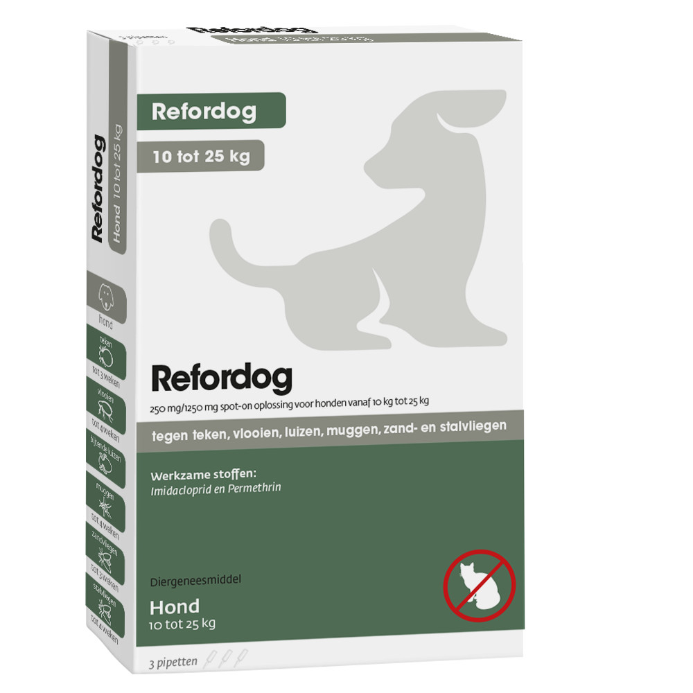 Refordog 250 mg spot-on anti-parasiet hond (10 - 25 kg)