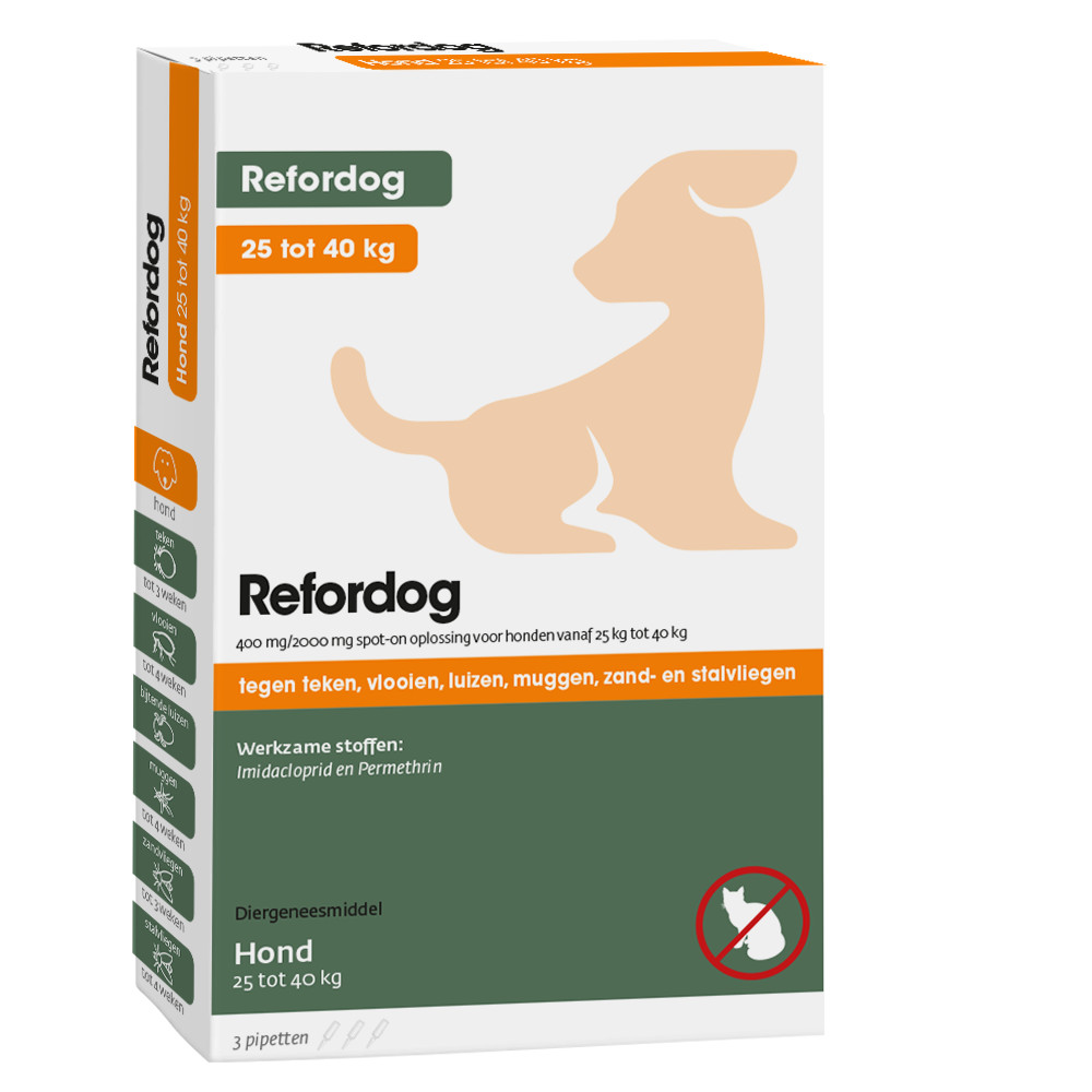 Refordog 400 mg spot-on anti-parasiet hond (25 - 40 kg)
