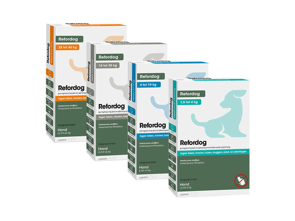 Refordog 400 mg spot-on anti-parasiet hond (25 - 40 kg)