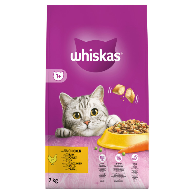 Whiskas Adult 1+ met kip kattenvoer