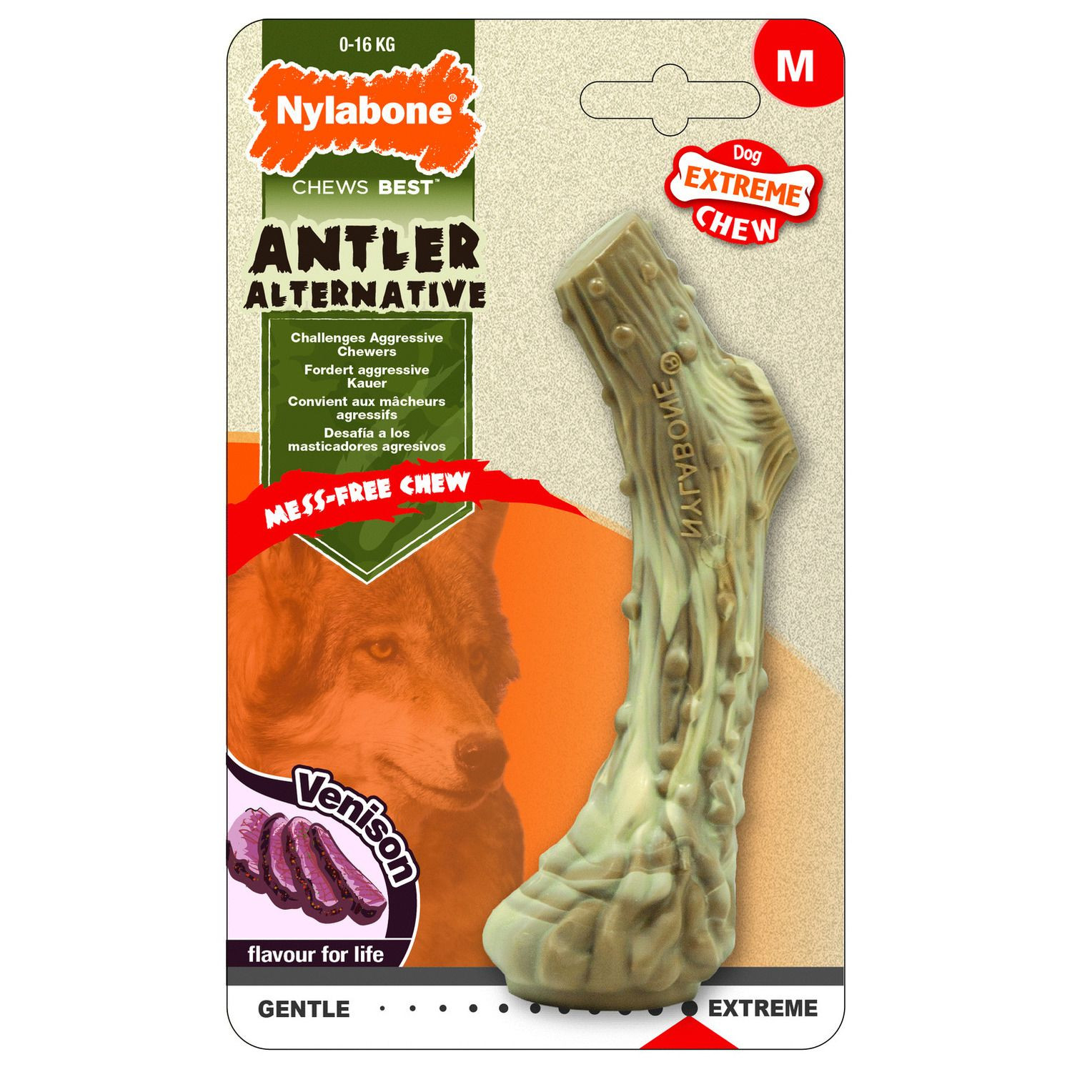 Nylabone Power Chew Antler nylon kauwspeelgoed hond (wildsmaak)