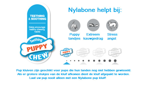 Nylabone Puppy Starterkit nylon kauwbotten (kipsmaak)