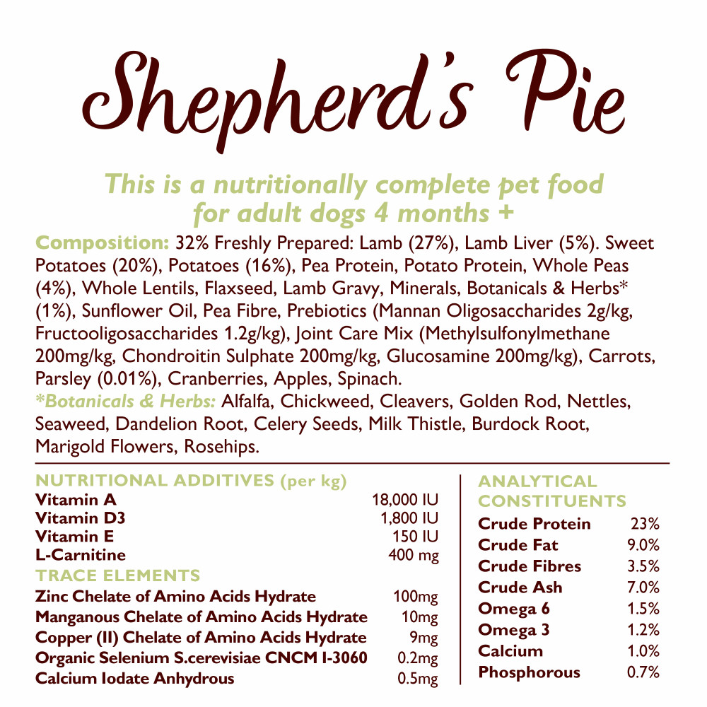 Lily's Kitchen Adult Shepherd's Pie lam met aardappel hondenvoer Lily's Kitchen Adult Shepherd's Pie lam met aardappel hondenvoer