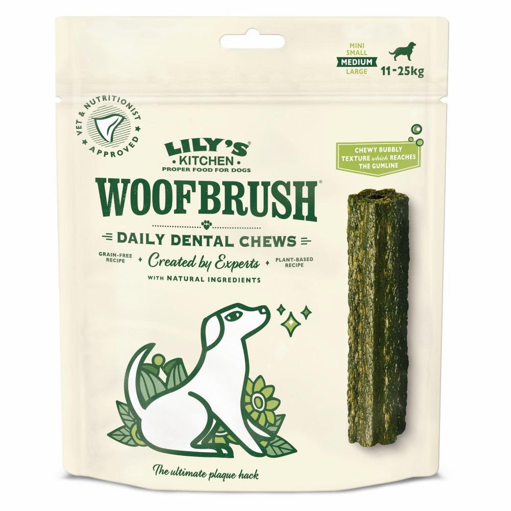 Lily's Kitchen Woofbrush Dental kauwsticks hondensnacks Lily's Kitchen Woofbrush Dental kauwsticks hondensnacks