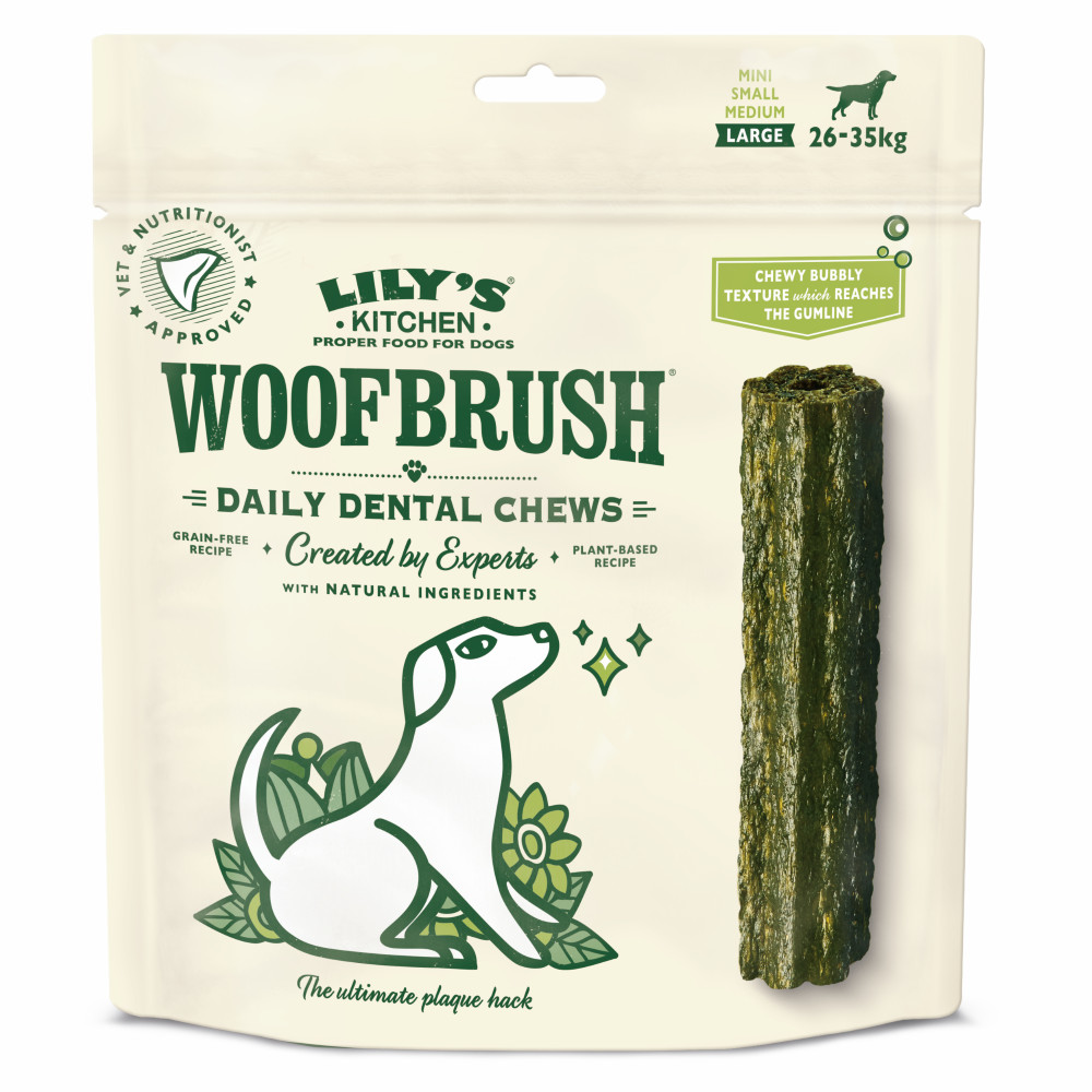 Lily's Kitchen Woofbrush Dental kauwsticks hondensnacks Lily's Kitchen Woofbrush Dental kauwsticks hondensnacks
