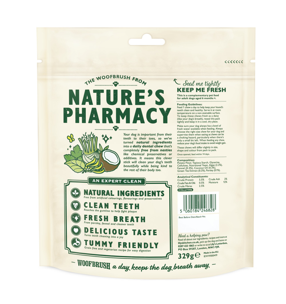 Lily's Kitchen Woofbrush Dental kauwsticks hondensnacks Lily's Kitchen Woofbrush Dental kauwsticks hondensnacks