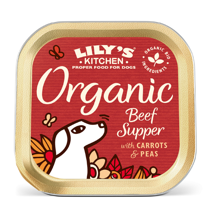 Lily's Kitchen Organic Supper rund paté natvoer hond Lily's Kitchen Organic Supper rund paté natvoer hond