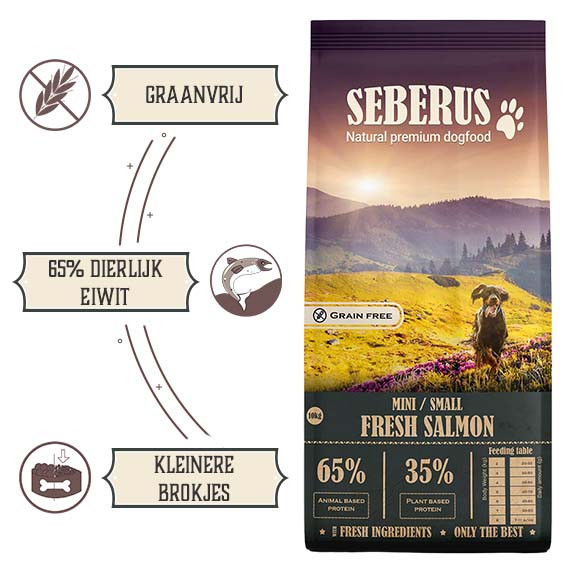 Seberus Mini/Small Fresh Salmon - natuurlijk graanvrij hondenvoer