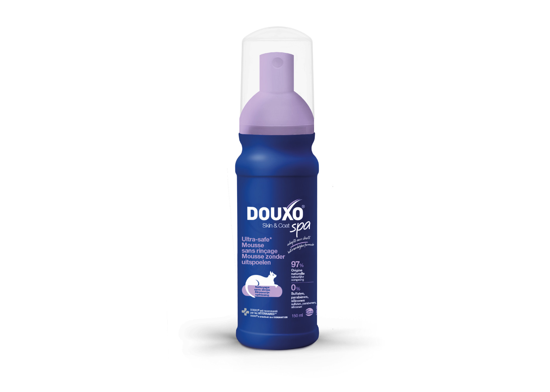Douxo Spa mousse zonder uitspoelen voor de kat