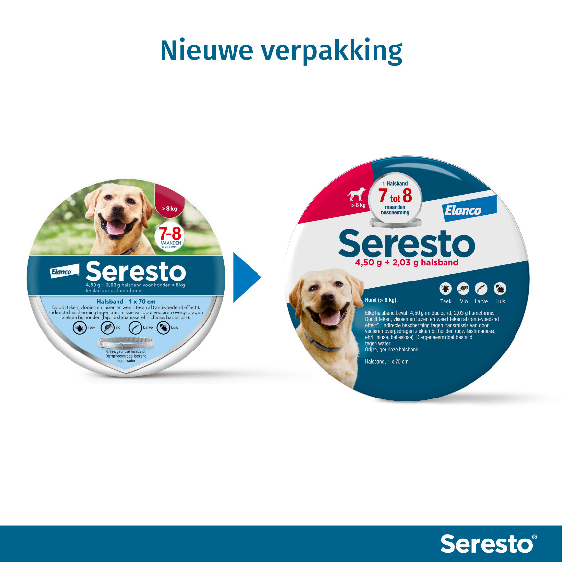 Seresto halsband grote hond (vanaf 8 kg)