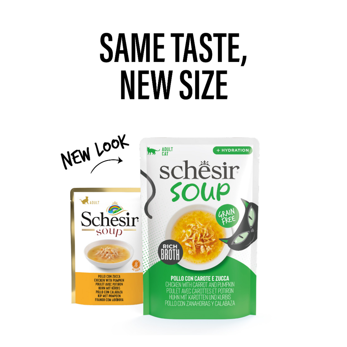 Schesir Cat Soup Kip met Pompoen