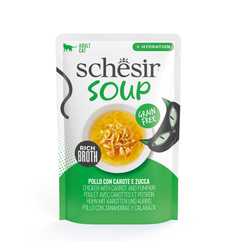 Schesir Cat Soup Kip met Pompoen