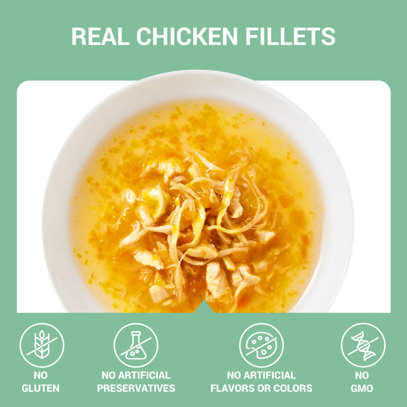 Schesir Cat Soup Kip met Pompoen