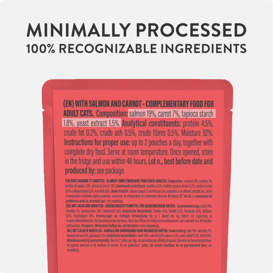 Schesir Cat Soup Wilde roze zalm en wortels