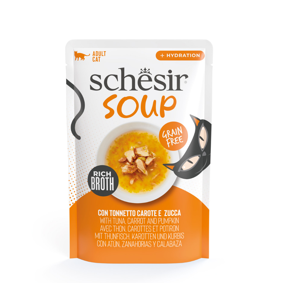 Schesir Cat Soup Wilde Tonijn & Pompoen