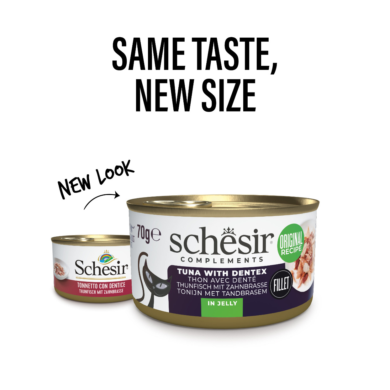 Schesir tonijn met tandbrasem (jelly) natvoer kat (blikjes 85 g)