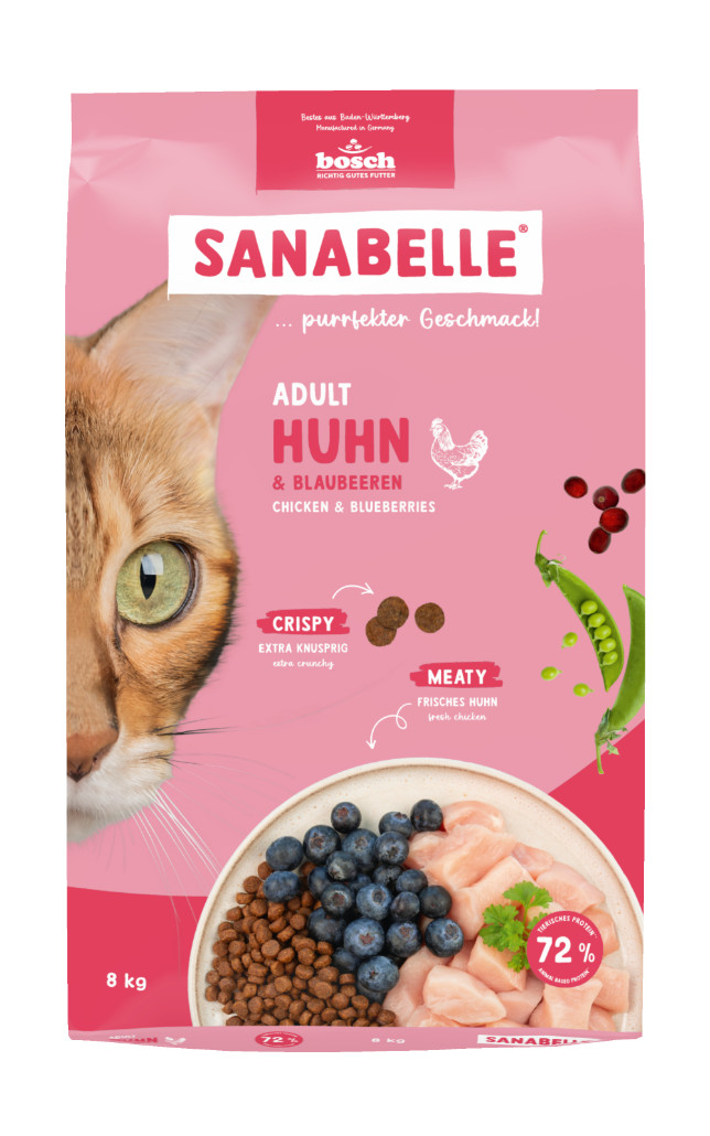 Sanabelle Adult met kip en bosbessen kattenvoer