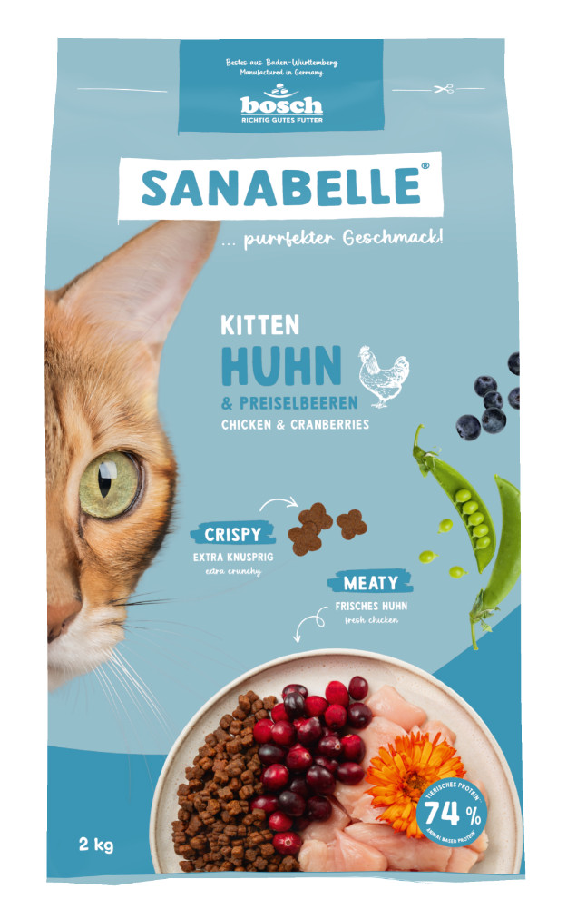 Sanabelle Kitten met kip en cranberries kattenvoer