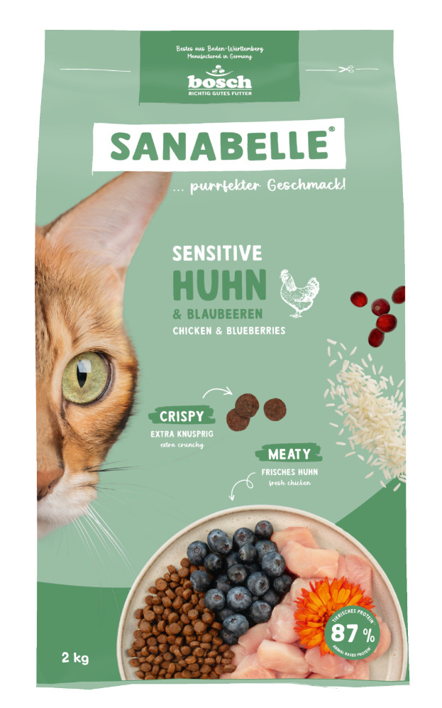 Sanabelle Sensitive met kip en bosbessen kattenvoer