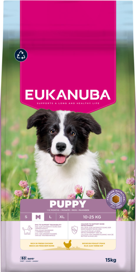 Eukanuba Growing Puppy Medium Breed kip hondenvoer