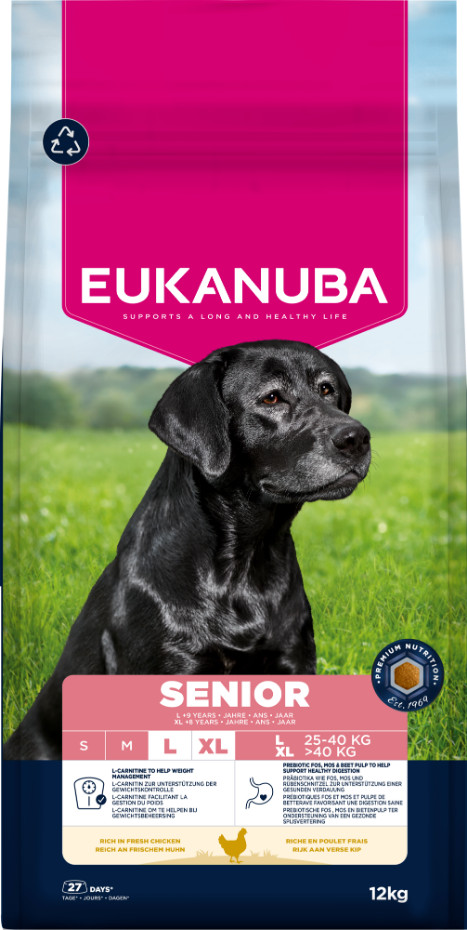 Eukanuba Caring Senior Small Large kip hondenvoer