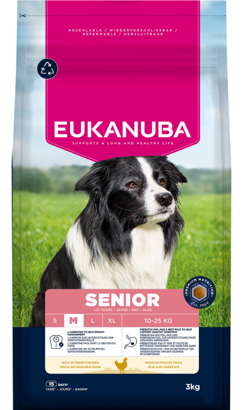 Eukanuba Caring Senior Medium Breed kip hondenvoer