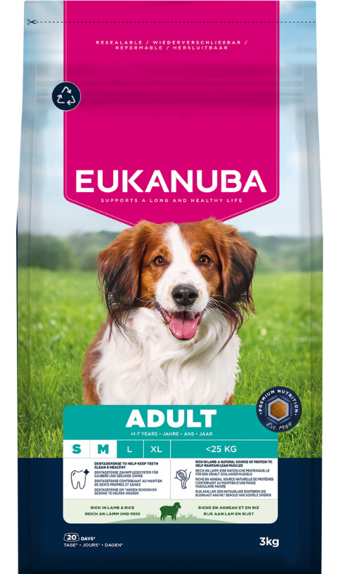 Eukanuba Adult Small Medium met lam en rijst hondenvoer