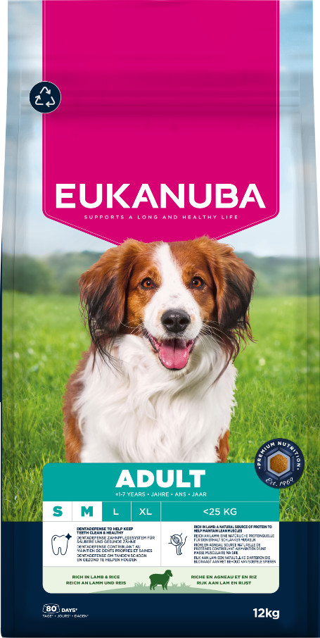 Eukanuba Adult Small Medium met lam en rijst hondenvoer