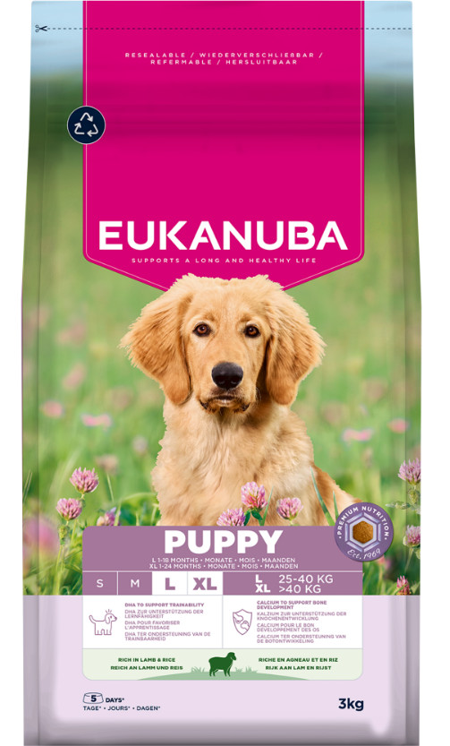 Eukanuba Puppy Large Lam & Rijst hondenvoer