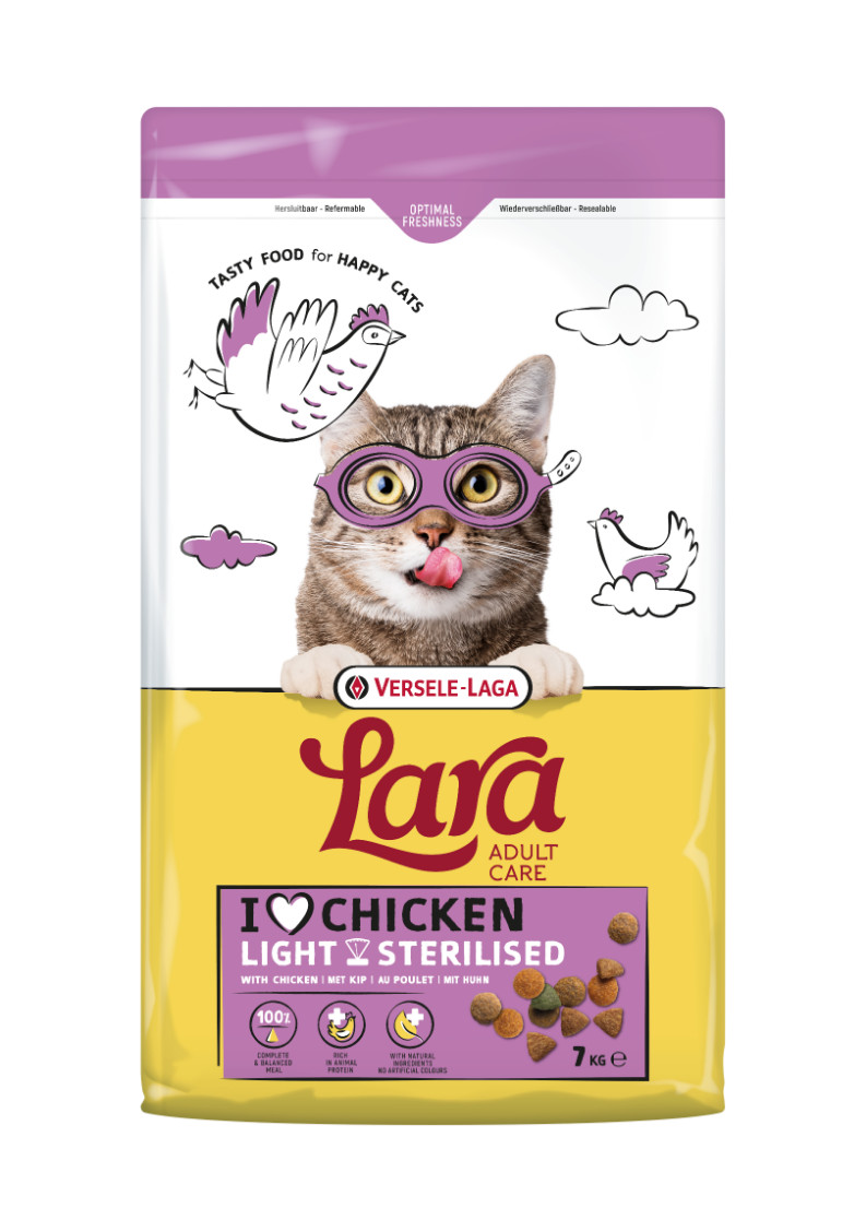 Versele-Laga Lara Adult Care Light/Sterilised kip kattenvoer