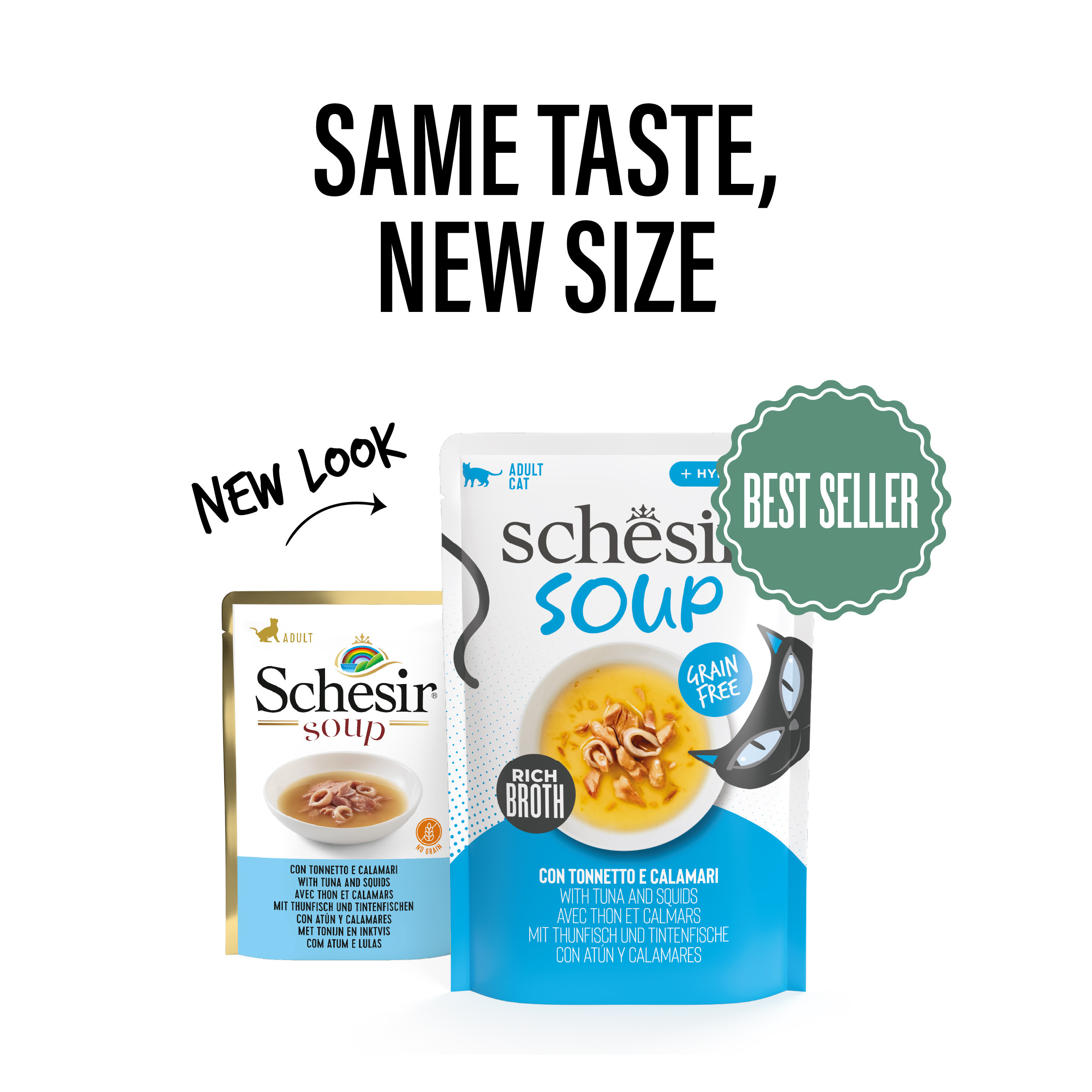 Schesir Cat Soup Wilde Tonijn & Inktvis