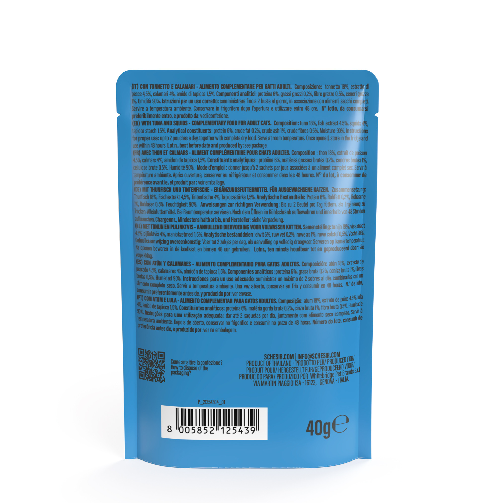 Schesir Cat Soup Wilde Tonijn & Inktvis