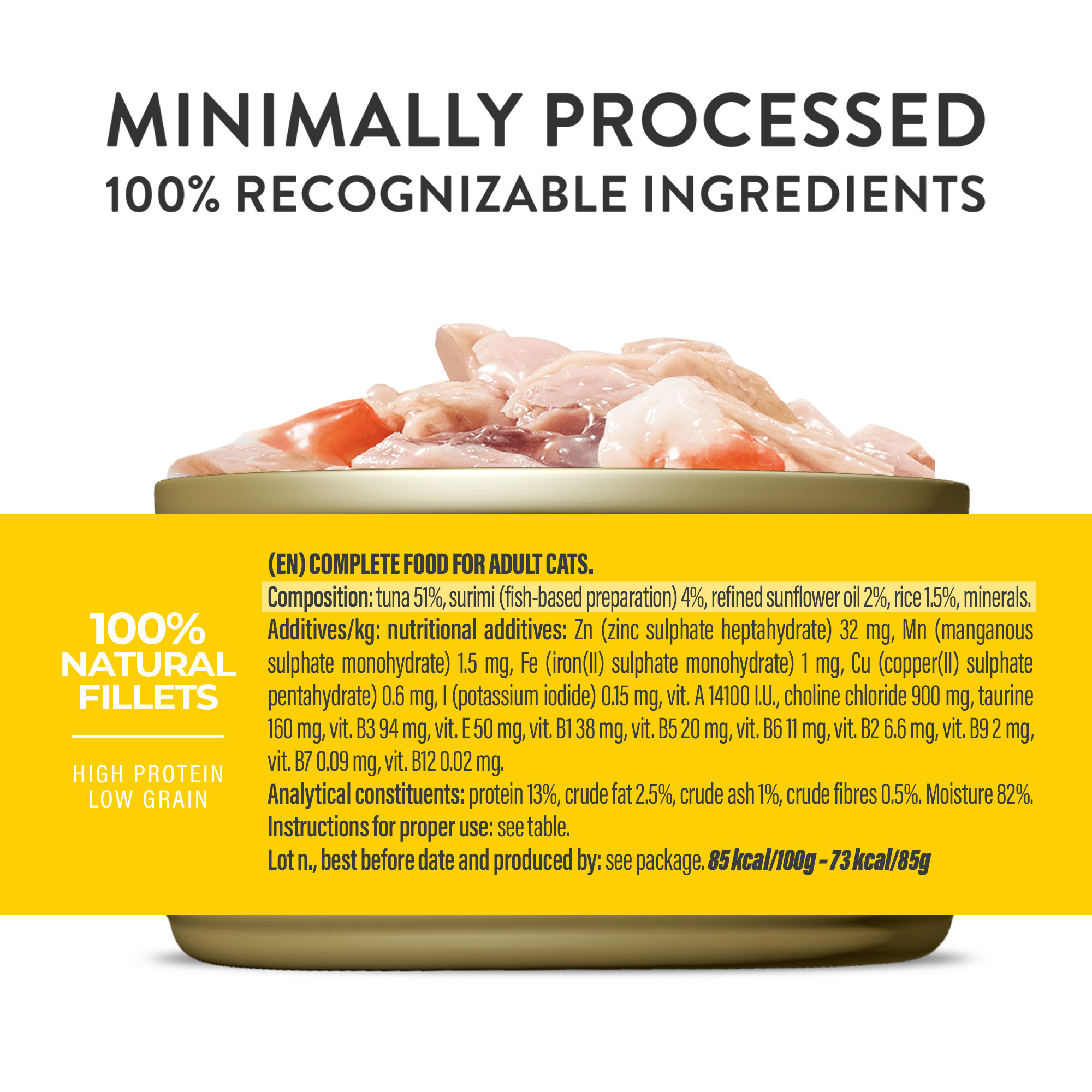 Schesir tonijn met surimi (jelly) natvoer kat (blikjes)