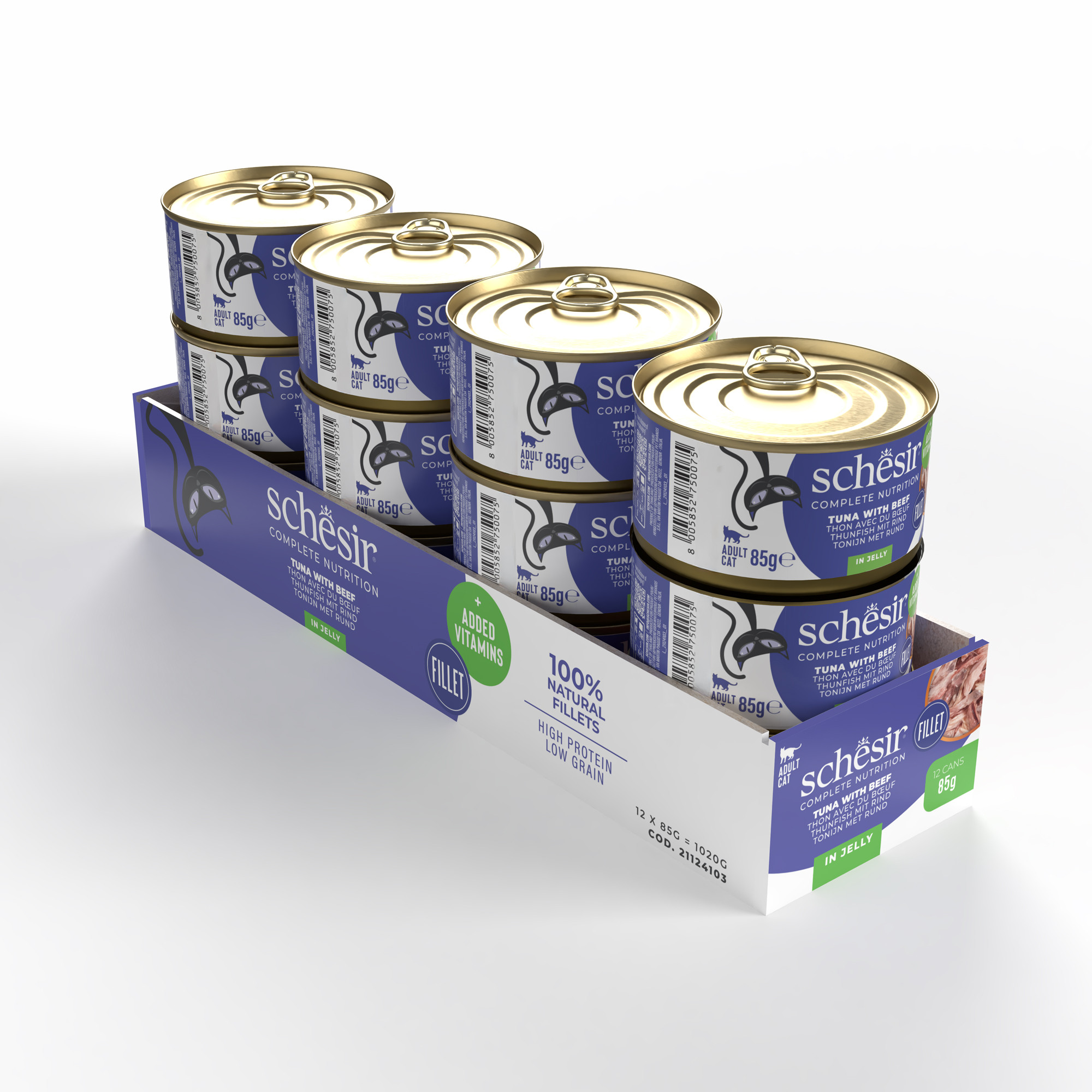 Schesir Tonijn met runderfilet