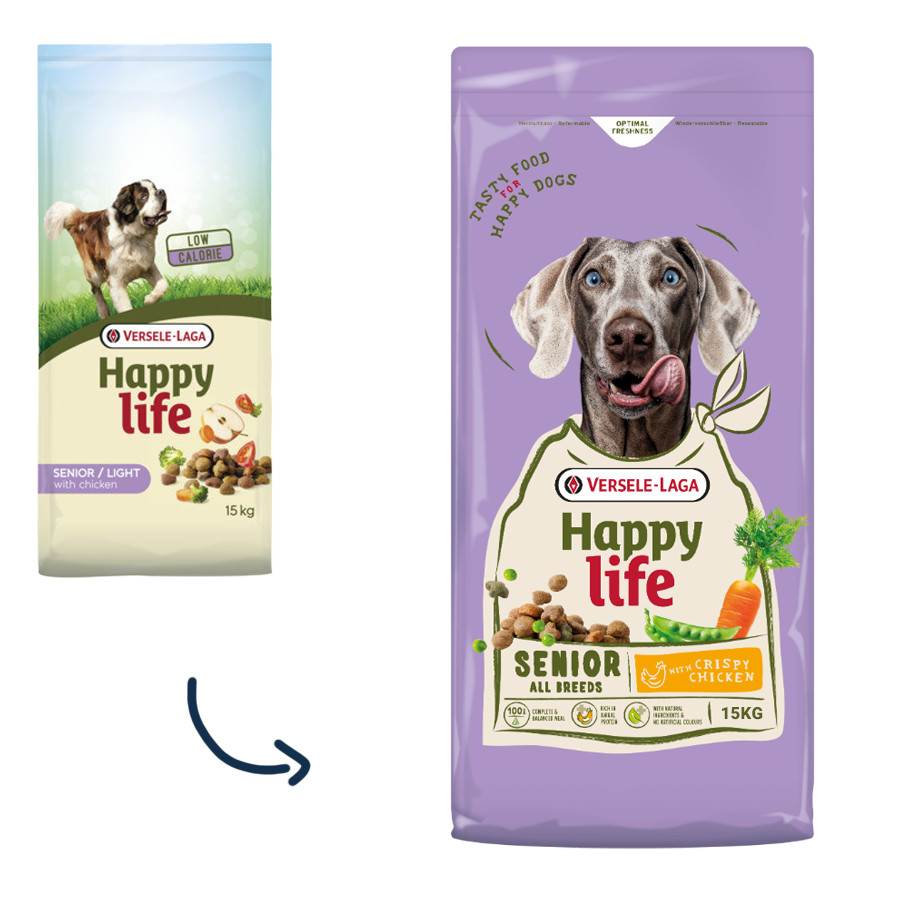 Happy Life Senior met kip hondenvoer