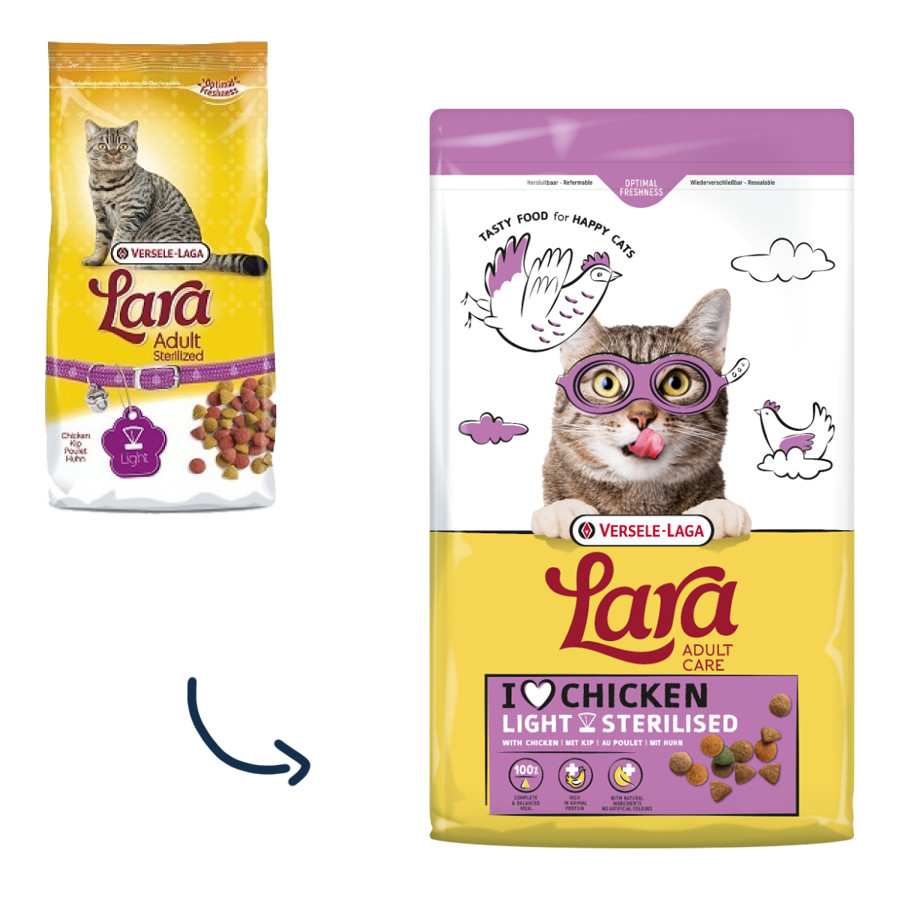 Versele-Laga Lara Adult Care Light/Sterilised kip kattenvoer