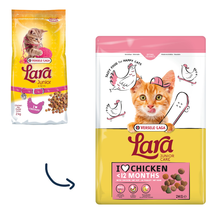 Versele-Laga Lara Junior Care kip kattenvoer