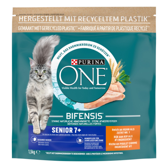 Purina One Senior Kip Volkoren Granen kattenvoer