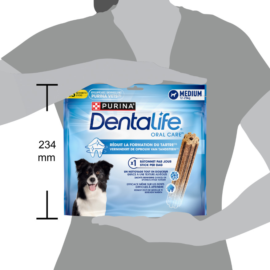 Purina DentaLife Daily Oral Care Medium hondensnack (maxipack)