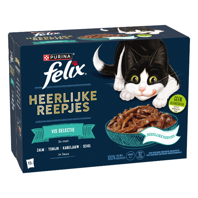 Felix Heerlijke Reepjes Vis Selectie box kattenvoer