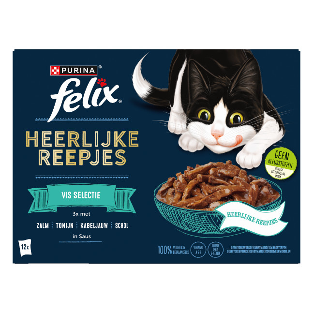 Felix Heerlijke Reepjes Vis Selectie box kattenvoer