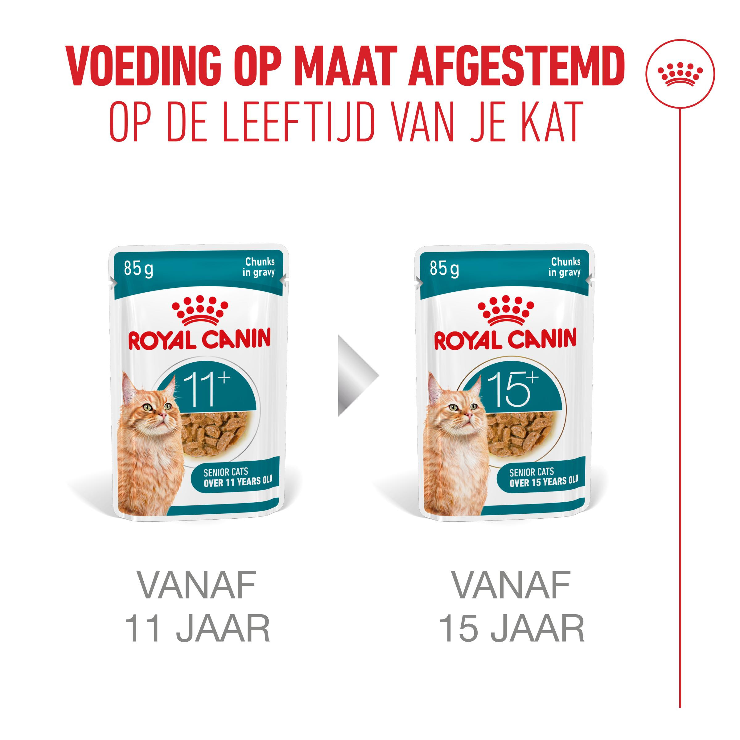 Royal Canin Ageing 11+ natvoer kat (in saus of gelei)