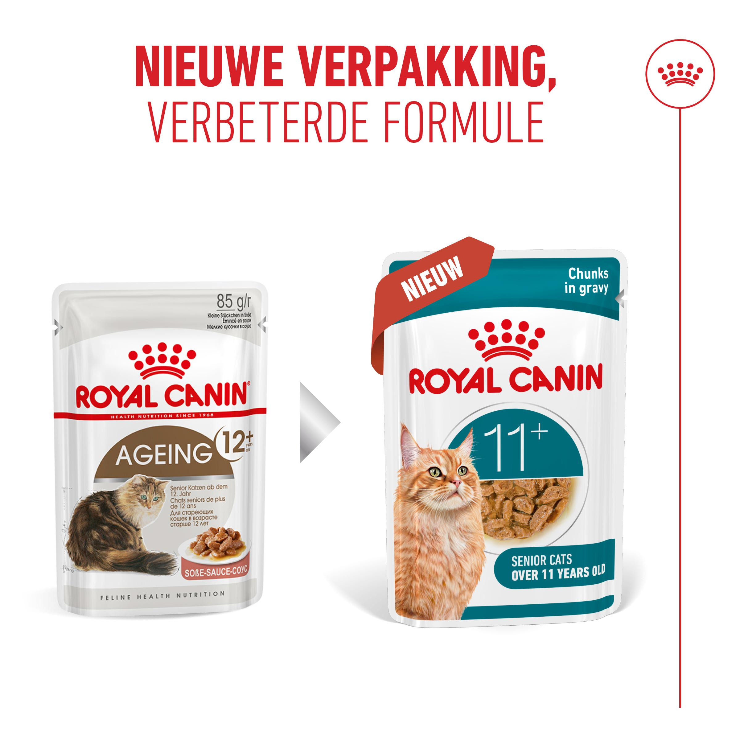 Royal Canin Ageing 11+ natvoer kat (in saus of gelei)