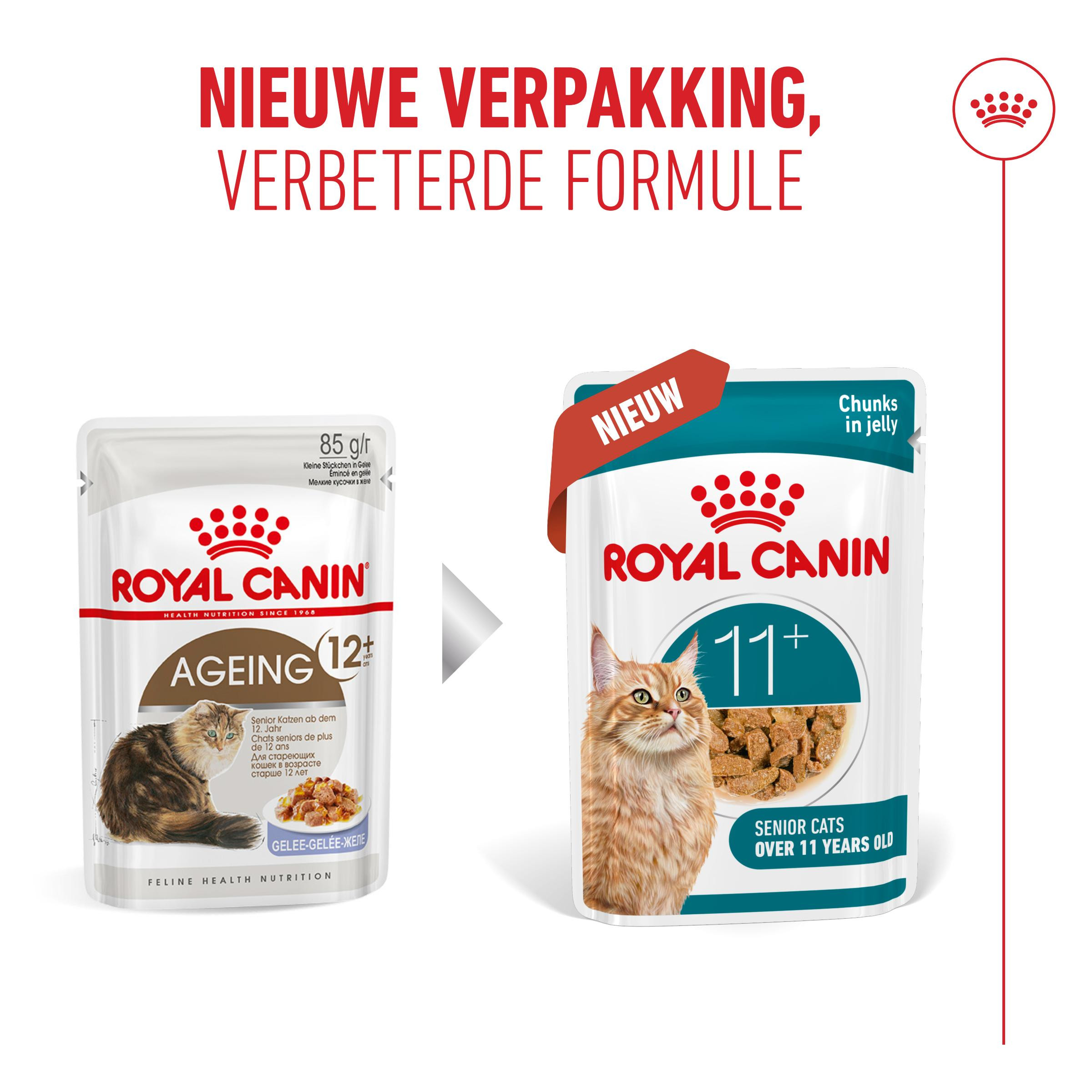 Royal Canin Ageing 11+ natvoer kat (in saus of gelei)