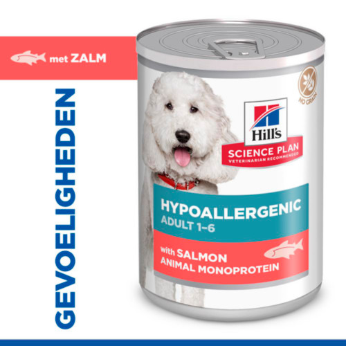 Hill's Adult Hypoallergenic nat hondenvoer met zalm blik